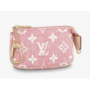 Louis Vuitton Micro Pochette Accessoires Denim Rose Pink Monogram Key Coin Purse